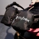 Муфта перчатки раздельные черного цвета, с вышивкой CYBEX, на коляску или санки, на черном флисе - изображение 9