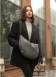 Сумка жіноча хобо через плече текстильна середня Sambag Сірий 39285 - зображення 1