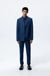 Костюмный пиджак Zara с рельефным узором 46 - изображение 1