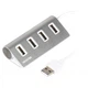 Концентратор Maxxter USB 2.0 Type-A 4 ports silver (HU2A-4P-01) - изображение 1