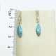 Сережки серебряные с бирюзой 1,35 г - изображение 4