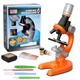Детский микроскоп с подсветкой Scientific Microscope игрушечный набор для научных исследований - изображение 1