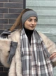 Шарф жііночий палантин в клітинку сірий Cashmere - зображення 2