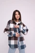 Рубашка женская Kraya теплая в клеточку оверсайз One size S-M шоколадно-зеленая - изображение 1