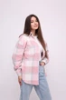 Рубашка женская Kraya оверсайз One size S-M в клеточку розовая - изображение 3