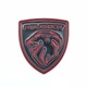 Емблема логотип Peugeot (червоний+чорний, глянець) 6,0*6,7 см - зображення 1
