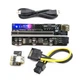 Райзер Sata 6 Pin v010S Plus USB 3.0 PCI-E 1X - 16X Riser для відеокарт 60см 77047 - изображение 3