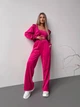 Жіночий велюровий костюм (кофта+штани+топ) Uaclothes 46-48 Малиновий (like36630-170561350) - зображення 4
