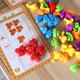 Zestaw edukacyjny Woopie Montessori sorter kolorowy do nauki liczenia 83 elementy (2104326946887) - obraz 5