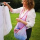 Влагостойкий фартук с карманом для белья SudeApron, розовый - изображение 7