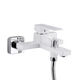 Змішувач для ванни Qtap Gemini хром-білий з душовим гарнітуром (QTGEM259CRW45683) - зображення 3