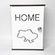 Ключница-шкафчик HOME c дверцей 26*18*7см дерево белая - изображение 3