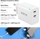 Зарядное устройство RZTK GaN2 65W 2xUSB-C (PD3.0) + кабель USB-C 100W White - изображение 5