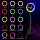 Кольцевая светодиодная LED лампа 12" 10W со штативом 1.6м для фото Proove Halo RGB - изображение 5