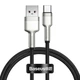Кабель 2 м. USB to Type-C black, Cafule Metal Data Cable 66W Baseus для зарядки та передачі даних (CAKF000201) - зображення 1