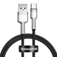 Кабель Baseus Cafule USB Type A - USB Type C 0.25 м Black (CAKF000001) - зображення 1
