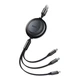 Кабель на 1,1м. Bright Mirror 2 3-in-1 USB (M-U+L+Type-C) 3.5A чорний Baseus для зарядки та передачі даних (CAMJ010001) - зображення 6