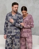 Жіноча бавовняна піжама на гудзиках зі штанями написи FAMYLY LOOK для пари Nicoletta 96801в S суха троянда - зображення 4