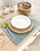 Льняной сервировочный коврик (ланчмат) TouchableLinen 2 шт 30x40 см Пыльно-голубой Подставка под тарелку - изображение 3