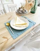 Льняной сервировочный коврик (ланчмат) TouchableLinen 2 шт 30x40 см Пыльно-голубой Подставка под тарелку - изображение 7