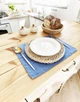 Сервировочный коврик (ланчмат) из льна TouchableLinen 2 шт 40x50 см Голубой Подставка под тарелку - изображение 2