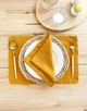 Льняной сервировочный коврик (ланчмат) TouchableLinen 2 шт 40x50 см Горчичный Подставка под тарелку - изображение 9