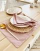 Сервировочный коврик (ланчмат) из льняной ткани TouchableLinen 2 шт 40x50 см Пыльно-розовый Подставка под тарелки - изображение 4
