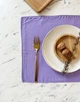Сервировочный коврик (ланчмат) из льняной ткани TouchableLinen 2 шт 40x50 см Лавандовый Подставка под тарелки - изображение 2