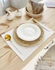 Льняной сервировочный коврик (ланчмат 100% льон) TouchableLinen 2 шт 35х45 см Белый Текстильная подставка под тарелку - изображение 2