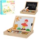 Магнитная деревянная доска Tree Toys MD 0693 L с фигурами, мелом и маркером (MD 0693-RT) - изображение 2