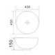 Раковина накладна MIXXUS PREMIUM ELLIPSE-0205 430х430х175mm (перелив) (MP6530) - изображение 6
