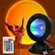 Проекційний міні світильник Sunset Lamp з пультом USB проектор атмосферна RGB лампа різнокольорова - зображення 1