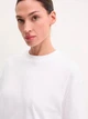 Футболка хлопковая оверсайз короткая женская Adidas W Bl Sj Bf T JG8737 XXS White/Black (4067902942483) - изображение 10