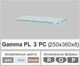 Стеклянная полочка навесная универсальная прямоугольная Commus PL3 PC (250х360х8мм) - изображение 2