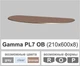 Полочка из стекла настенная навесная овальная Commus PL7 OB (210х600х8мм) - изображение 2