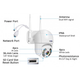 Уличная WIFI камера видеонаблюдения Full HD iCSee ночная съемка поворотная PTZ 1080p 4 mp Белая (Icsee-4mp) - изображение 6