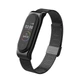 Ремешок MiJobs металлический миланская петля для Xiaomi Mi Band 5 / 4 / 3 Черный (1635P) - изображение 1