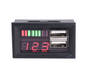 Індикатор заряду акумулятора, вольтметр 12В, 2xUSB, LED-дисплей, для авто та мотоцикла - зображення 7