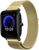 Ремешок 20мм для Amazfit GTS / GTS 2 / GTS 2 mini / GTS 2e / GTS 3 / GTS 4 mini миланская петля золотой - изображение 2