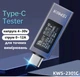 Багатофункціональний USB тестер KOWSI KWS-2301C Type-C QC3.0 / 4-30V / 12A. Цифровий ватметр, вольтметр, амперметр постійного струму, напруги для зарядок, павербанків, акб, кабелів. - изображение 1