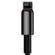 Data Кабель Baseus Tungsten Gold USB to Lightning 2.4A 2m, Black - зображення 3