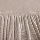 Чохол на кутовий диван 2+2, еластичний велюр, оксамит Domidekor Palm leaves, бежевий (3795) - изображение 4