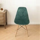 Набір з 4 чохлів на скандинавські стільці, Domidekor Velvet Palm leaves, універсальний, еластичний велюр (3854) зелений - изображение 8