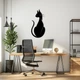 Сучасний декор стін Woodyard Сучасна картина для інтер'єру Таємничий єгипетський кіт мінімалістичний стиль 60x30 см (19076csBlack24 ) - зображення 7