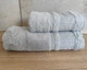 Набор турецких бамбуковых махровых полотенец Cestepe 50х90+70х140 Bamboo Aymira Silver - изображение 1