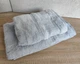 Набор турецких бамбуковых махровых полотенец Cestepe 50х90+70х140 Bamboo Aymira Silver - изображение 5