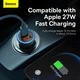 АЗП Автомобільний зарядний пристрій Baseus 60W USB+Type-C Golden Contactor Max Dual Fast Charger Car Charger 60W USB+Type-C - изображение 10