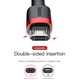 MicroUSB кабель 2,4A Baseus Cafule Data microUSB to USB 1m Grey+Black (CAMKLF-BG1) - изображение 2