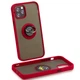 Чехол Fiji Colorframe для Apple iPhone 12 mini матовый бампер с кольцом подставкой Red - изображение 1