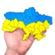 Дерев'яний магніт на холодильник "Єдина Україна" 22х15 см - зображення 2